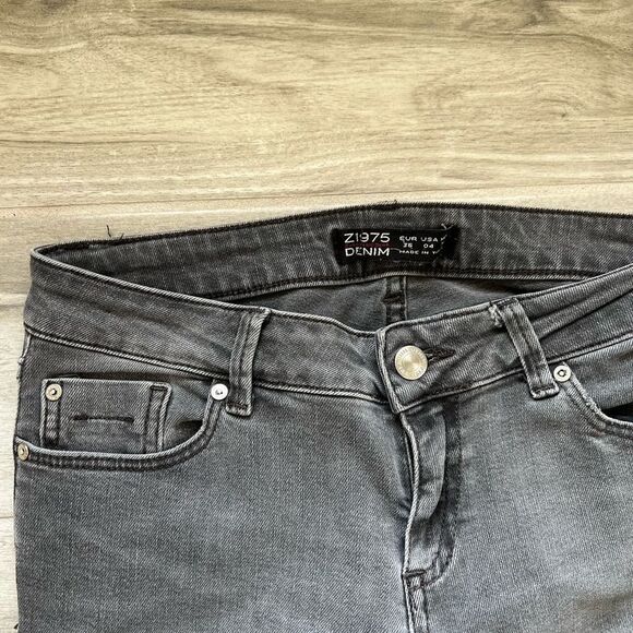 Zara Denim Skinny Grey Jeans Size 4 - Picture 2 of 3